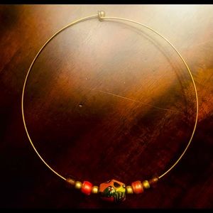 Wire and Bead Choker Necklace vintage to early 1990’s